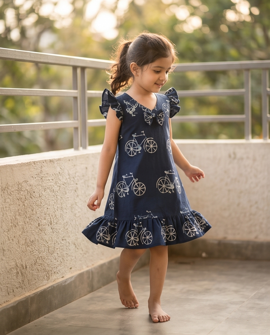 Cycle Print A-line Frock